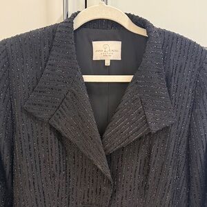 Anna De Rossi Made in Italy Women's Black Textured Blazer. Size 50. XL